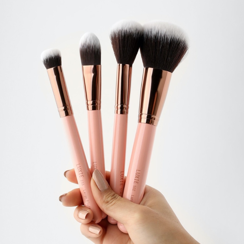 LUXIE FACE COMPLEXION BRUSH SET - ROSE GOLD